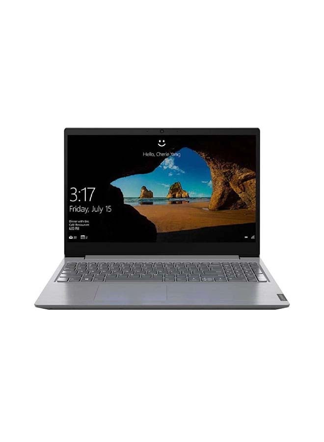 لينوفو - لابتوب V15 احترافي وللأعمال بشاشة 15.6 بوصة بدقةٍ عالية الوضوح ومعالج سيليرون N4020 وذاكرة رام 4 جيجابايت ومحرك أقراص صلبة HDD بسعة 1 تيرابايت ومحرك أقراص SSD بسعة 128 جيجابايت وبطاقة رسومات إنتل فائقة الوضوح ونظام التشغيل ويندوز 10 - إصدار عالمي الإنجليزية/العربية رمادي - Image 1