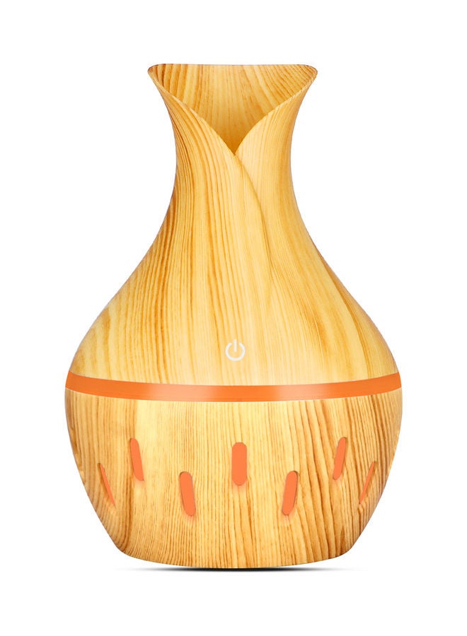 Generic Aroma Aromatherapy Essential Oil Diffuser Air Humidifier Purifier Vase Shape Mist Maker with LED Lights Light Brown  - Image 4