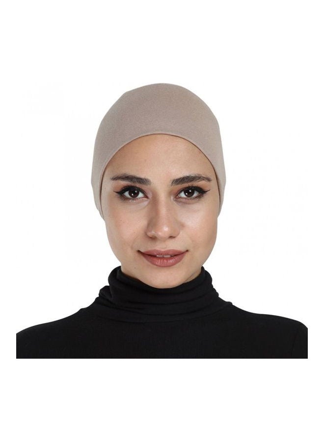 ليندا قبعات توربان تركية قطنية سادة للسيدات بني  - Image 2