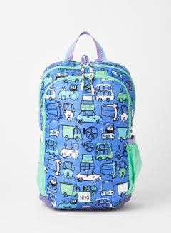 Kids Printed Backpack Blue