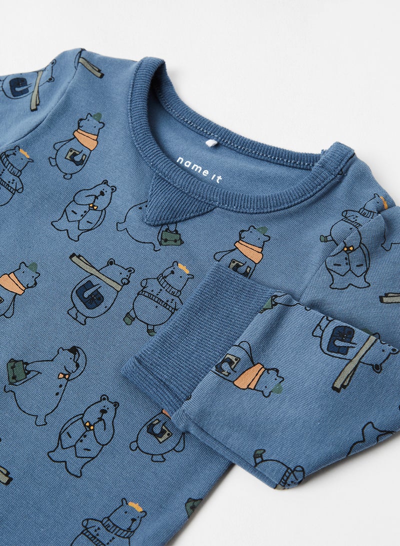 NAME IT Baby All-Over Print Bodysuit Bering Sea - Image 3
