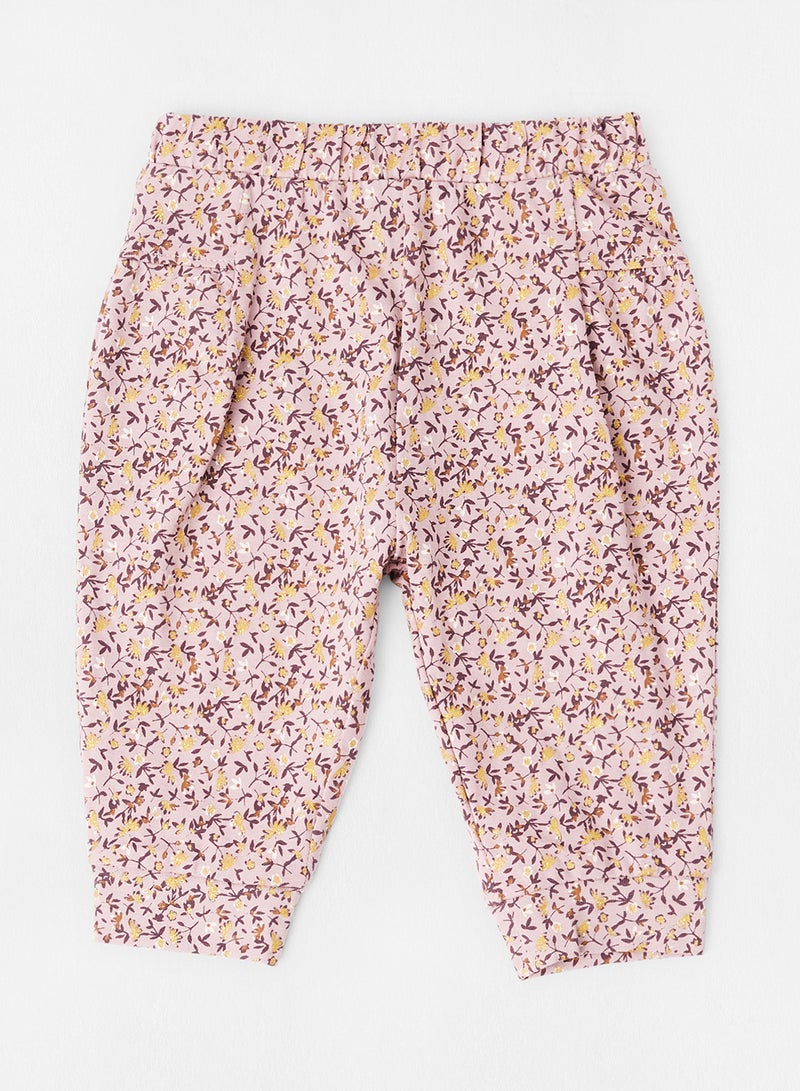 NAME IT - Baby Ditsy Print Pants Mauve - Image 1