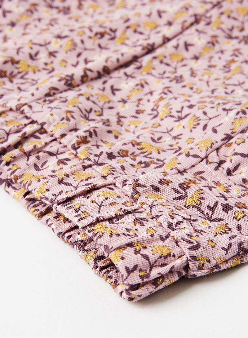 NAME IT - Baby Ditsy Print Pants Mauve - Image 1