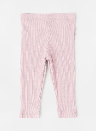 NAME IT Baby Ribbed Leggings Mauve Shadows