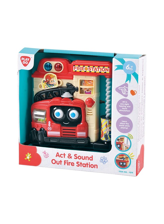 PLAYGO - Act And Sound Out Fire Station Toy - Image 1