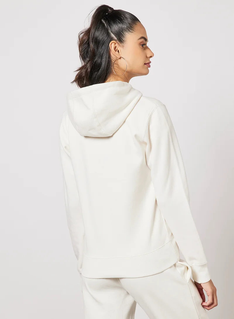 Russell Athletic Logo Zip-Through Hoodie Ivory