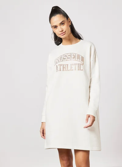 راسل اثليتك Athletic Graphic Dress أبيض