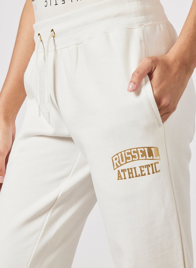 Russell Athletic - Metallic Logo Sweatpants Ivory - Image 1