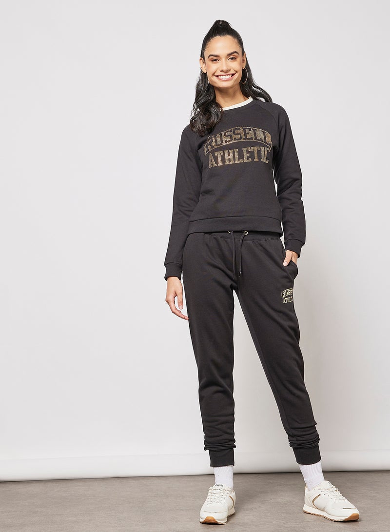 Russell Athletic - Metallic Logo Sweatpants Black - Image 1