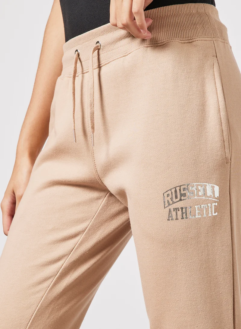 Russell Athletic Metallic Logo Sweatpants Beige