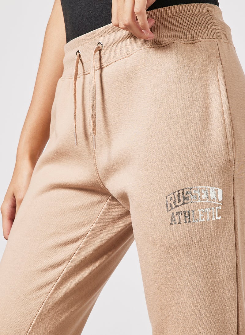 Russell Athletic - Metallic Logo Sweatpants Beige - Image 1