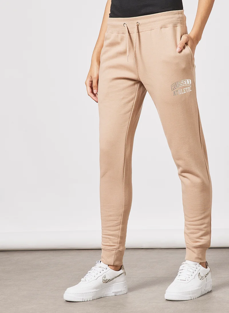 Russell Athletic Metallic Logo Sweatpants Beige