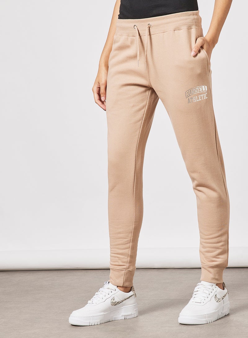 Russell Athletic - Metallic Logo Sweatpants Beige - Image 1