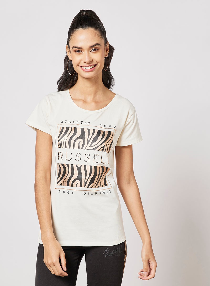 Box Logo Round Neck T-Shirt Ivory - v1639907304/N51021813V_1