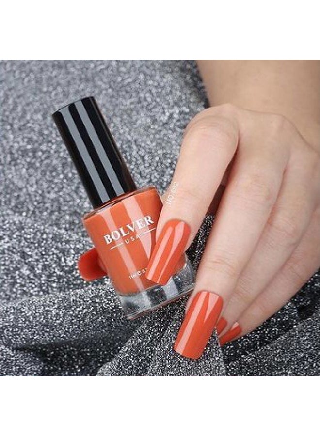 بولفر طلاء الأظافر ال سي ان عبارة عن تركيبة مبتكرة عالية التقنية للحصول على لون رائع يمنحك انعكاسات مرآة فائقة اللمعان وتجفيف سريع وصلابة شديدة وطبقة لون موحدة وخالية من الخطوط. برتقالي - Image 2