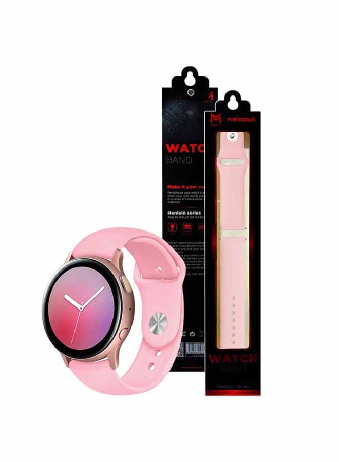 MARGOUN Silicone Replacement Band For Samsung Galaxy Active Watch Series 40/44mm Pink - Image 2