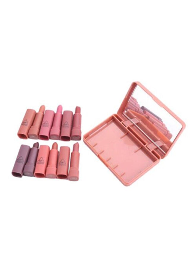 هينغ فانغ طقم أحمر شفاه ملون مكون من 6 قطع متعدد الألوان - Image 1