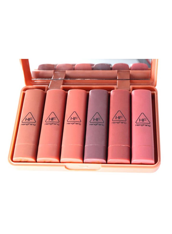 هينغ فانغ طقم أحمر شفاه ملون مكون من 6 قطع متعدد الألوان - Image 3