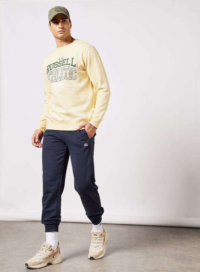 Russell Athletic - Logo Crew Neck Sweatshirt Yellow - Image 1