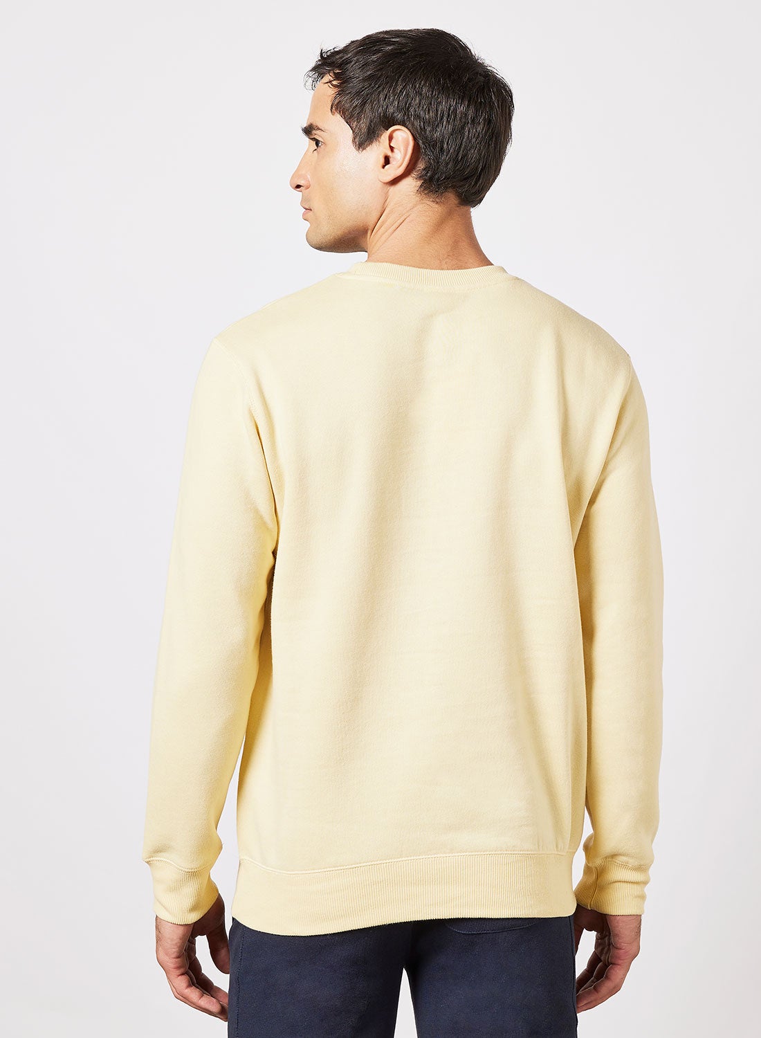 Pale yellow hotsell crew neck sweatshirt