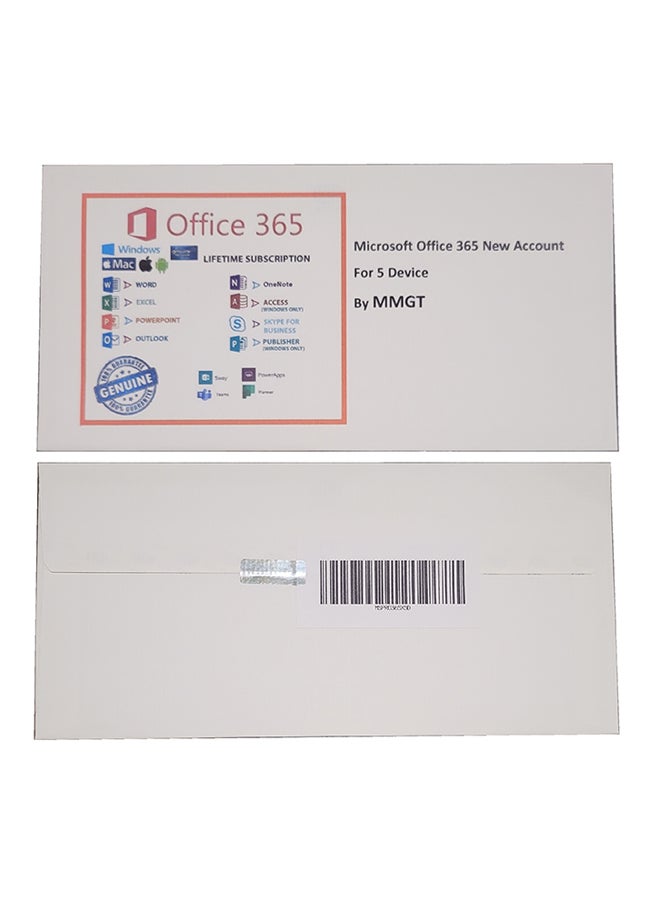 Microsoft Office 365 New Account Lifetime 5 Devices & One Drive Multicolour  - Image 1
