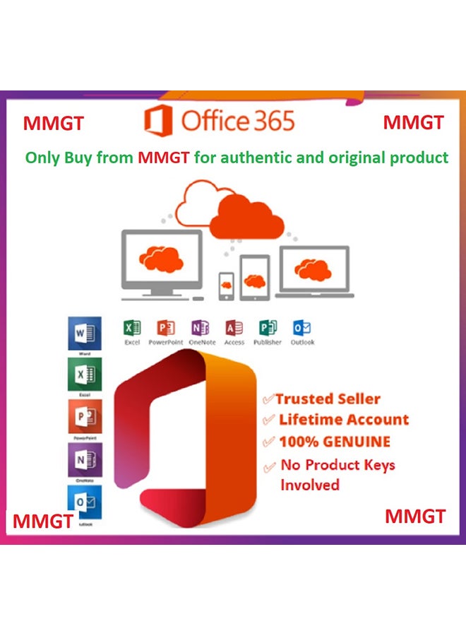 Microsoft Office 365 New Account Lifetime 5 Devices & One Drive Multicolour  - Image 3