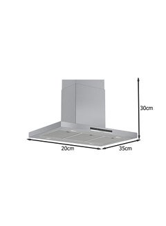 BOSCH Island Cooker Hood with Silent Performance, 90 cm, Stainless Steel, with LED Illumination 256 W DIB97IM50M Silver  - Image 2