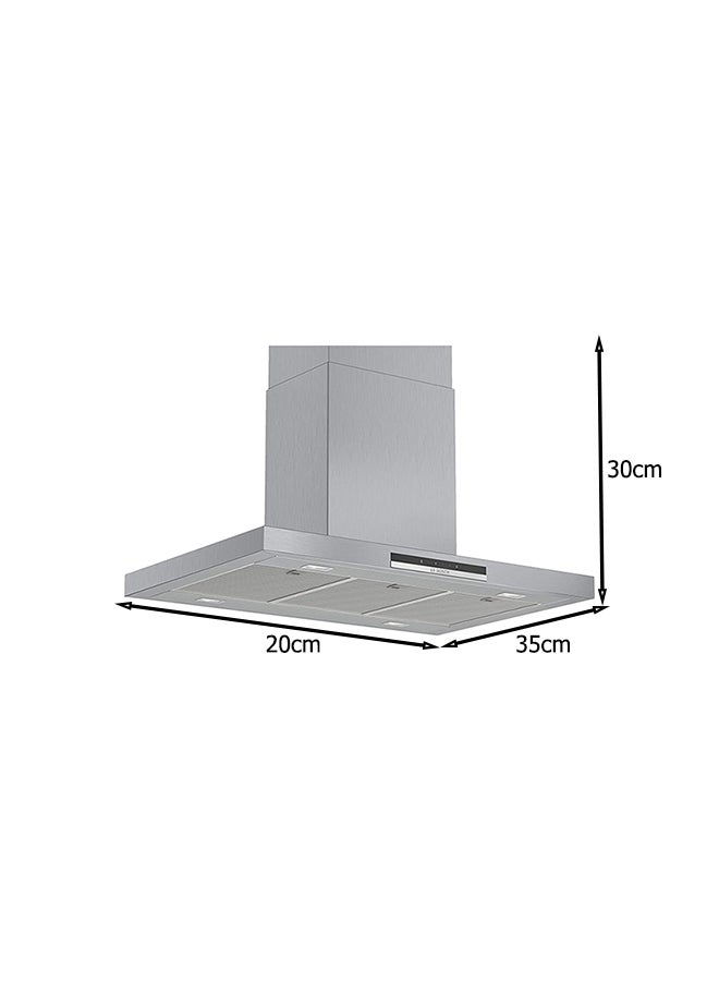 BOSCH - Island Cooker Hood with Silent Performance, 90 cm, Stainless Steel, with LED Illumination 256 W DIB97IM50M Silver - Image 1
