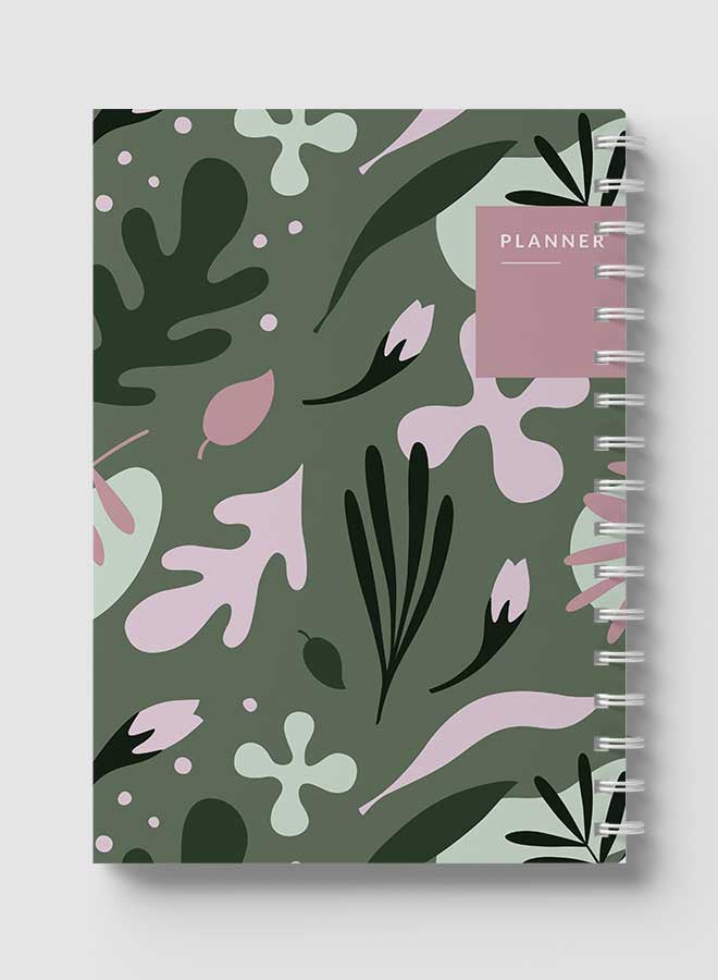 LOWHA Spiral Notebook For School Or Business Note Taking With 60 Sheets Floral Design Planner Multicolour - Image 5
