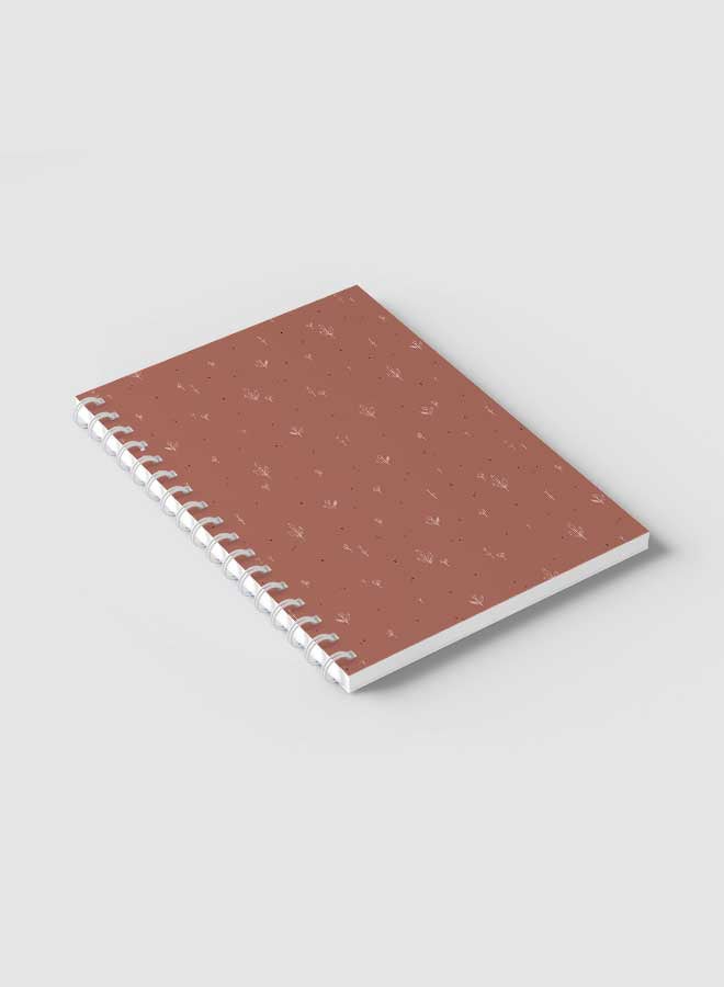 LOWHA - Spiral Notebook For School Or Business Note Taking With 60 Sheets Floral Design Pattern Multicolour - Image 1