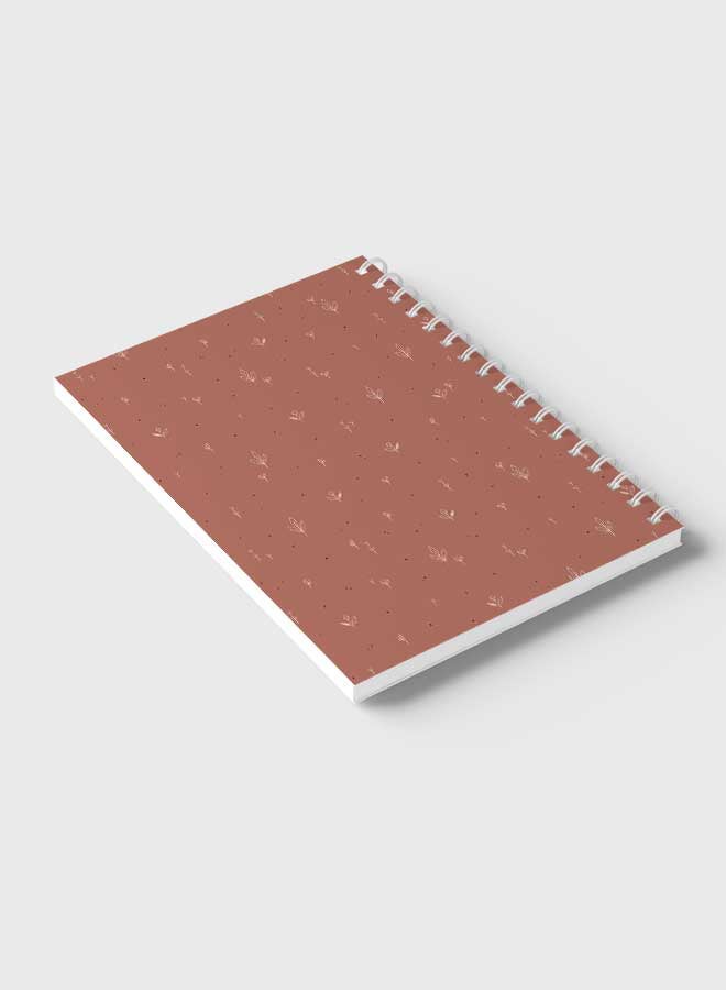 LOWHA - Spiral Notebook For School Or Business Note Taking With 60 Sheets Floral Design Pattern Multicolour - Image 1