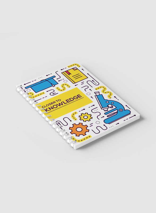 LOWHA Spiral Notebook For School Or Business Note Taking With 60 Sheets  Closer To Knowledge Art Multicolour - Image 2