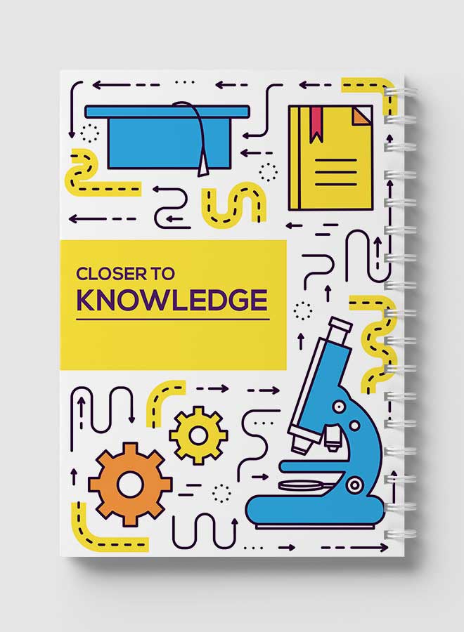 LOWHA Spiral Notebook For School Or Business Note Taking With 60 Sheets  Closer To Knowledge Art Multicolour - Image 5