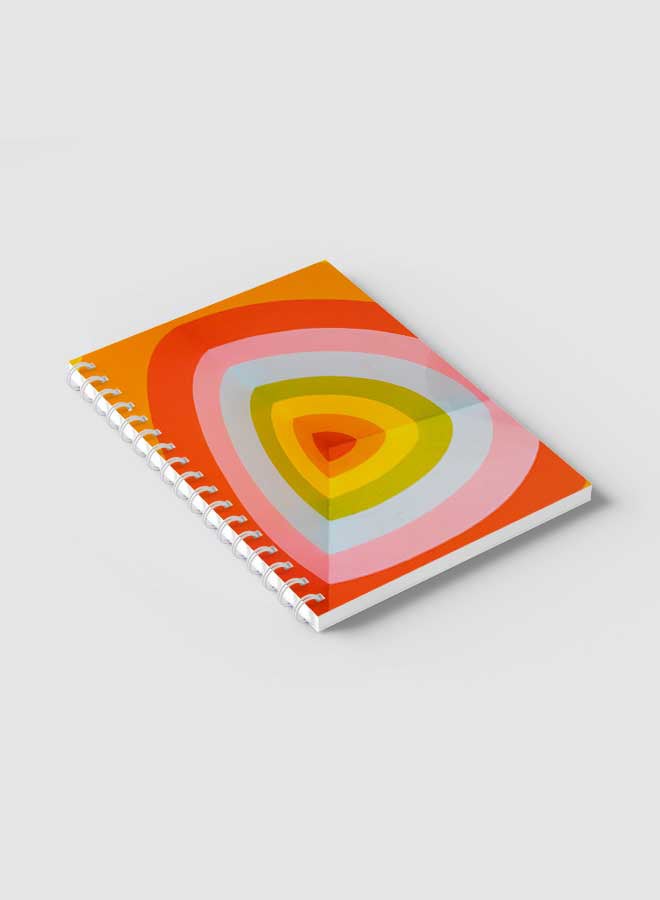 LOWHA Spiral Notebook For School Or Business Note Taking With 60 Sheets Optical Illusion Coloured Core BG Multicolour - Image 2