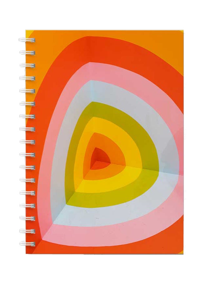 LOWHA Spiral Notebook For School Or Business Note Taking With 60 Sheets Optical Illusion Coloured Core BG Multicolour - Image 1