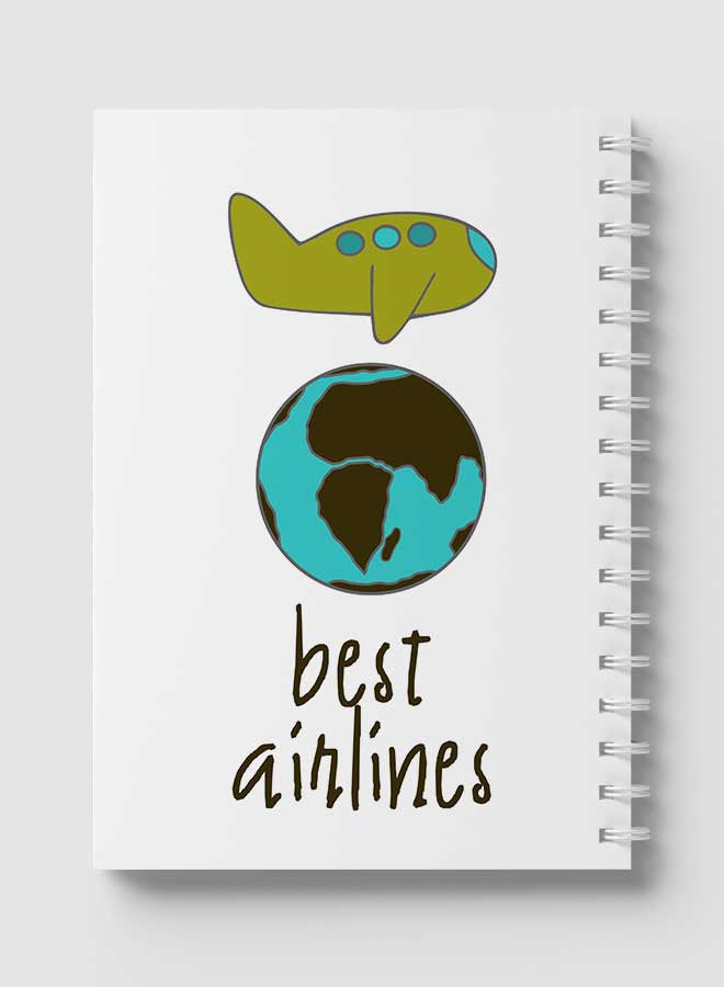 LOWHA Spiral Notebook For School Or Business Note Taking With 60 Sheets  Best Airline Doodle Multicolour - Image 5