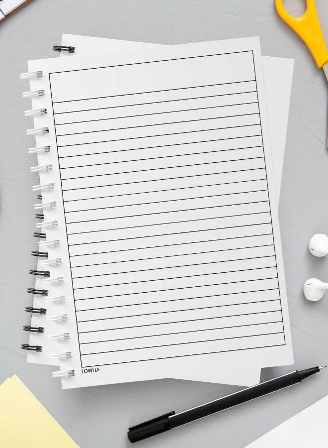 LOWHA Spiral Notebook For School Or Business Note Taking With 60 Sheets  Best Airline Doodle Multicolour - Image 3
