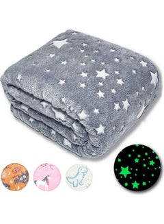 Glow in The Dark Throw Blanket Cotton Grey 127*152cm - v1639923193/N52202529A_1