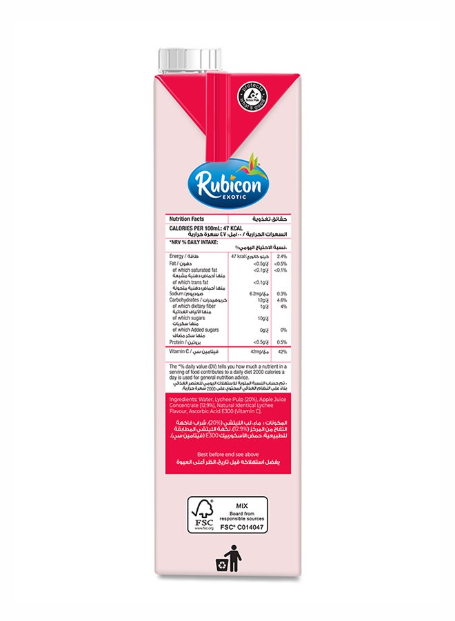 Rubicon - NSA Lychee Juice Drink 1Liters - Image 1