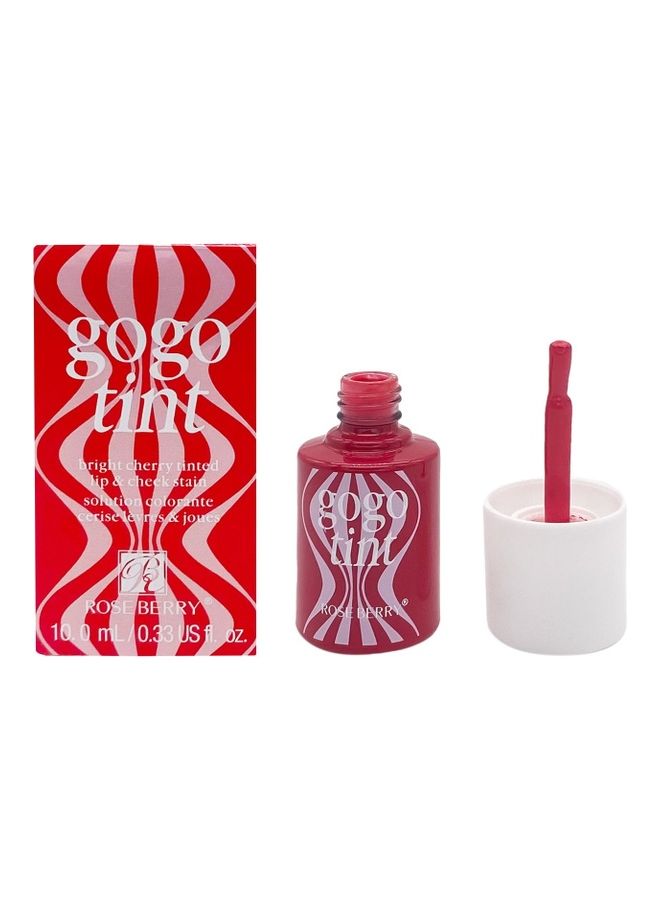 ROSE BERRY Gogo Tint Bright Cherry Tinted Lip & Cheek Stain Red  - Image 3