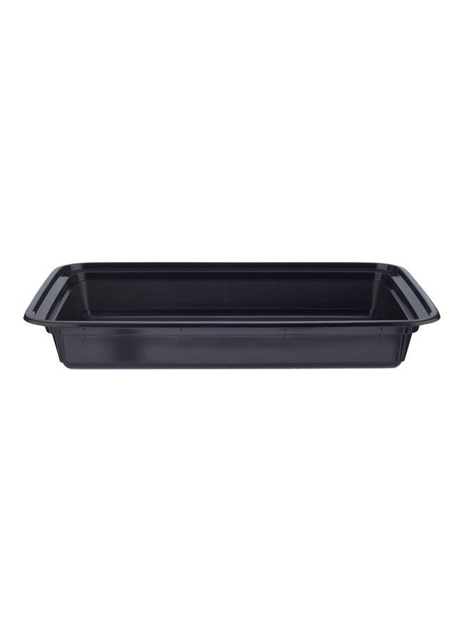 Hotpack - 5-Piece Base Rectangular Container With Lids Black/Clear - Image 1