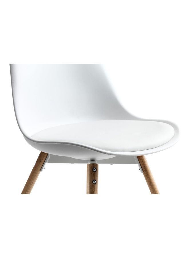 JYSK Dining Chair Kastrup White/Oak 49x84x55cm - Image 2
