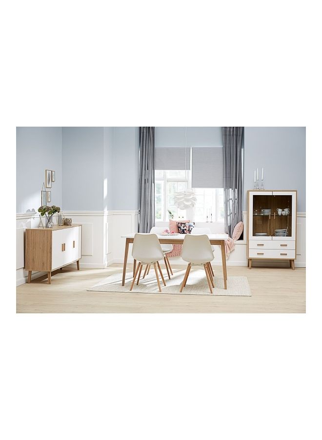 JYSK Dining Chair Kastrup White/Oak 49x84x55cm - Image 3