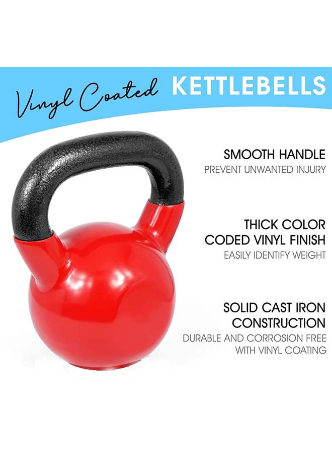 H PRO Vinyl Coated Cast Iron Kettlebell Weight| Strength Training Kettlebells for Weightlifting, Conditioning, Strength & Core Training 2kg - Image 5