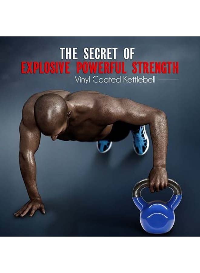 H PRO Vinyl Coated Cast Iron Kettlebell Weight| Strength Training Kettlebells for Weightlifting, Conditioning, Strength & Core Training 2kg - Image 4