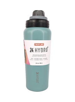 Neoflam Double Wall Stainless Steel Hydro Sports Bottle Green/Black/Grey 8.4x8.4x23.4cm  - Image 1