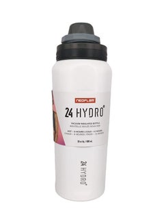 Neoflam Double Wall Stainless Steel Hydro Sports Bottle White/Black/Grey 8.4x8.4x23.4cm  - Image 1