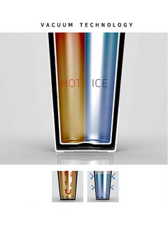 Neoflam Double Wall Stainless Steel Hydro Sports Bottle Blue/Black/Grey 8.4x8.4x23.4cm  - Image 3