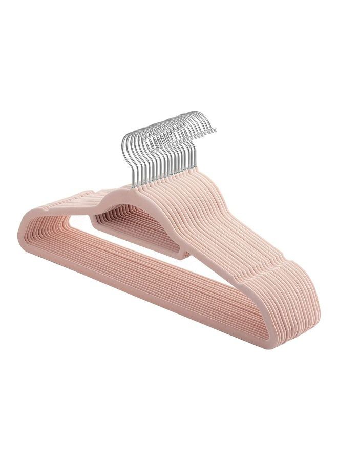 Red Dot Gift 50-Piece Non Slip Velvet Hangers Pink 42x22cm - Image 1