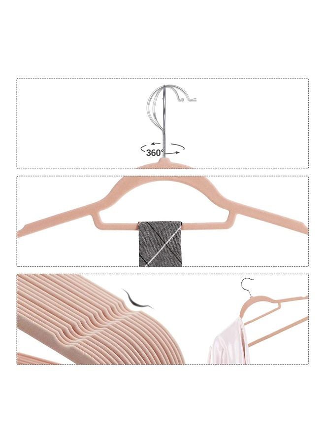 Red Dot Gift 50-Piece Non Slip Velvet Hangers Pink 42x22cm - Image 4